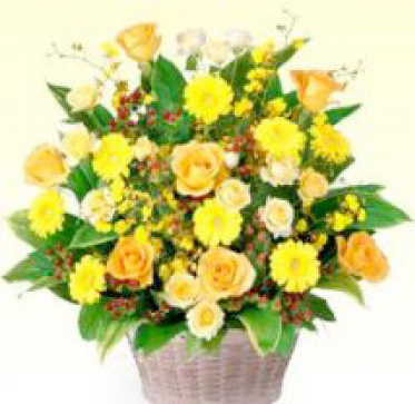 イエローオレンジのアレンジメント